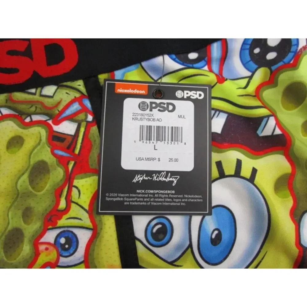 PSD Spongebob Squarepants Krusty Bob Men's Large Underwear‎ Boxer Briefs